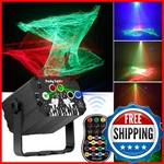 Enjoyedled Rgb Dj Disco Laser & Party Lights W/ Remote, Sound Activated Stro. Fixed Price $60.98.
