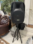 American Audio Els 15A. One (1) Speaker With Heavy Duty Pro Stand.. Fixed Price $120.00.
