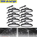 8 Pack 100W Ufo Led High Bay Light Commercial Industrial Warehouse Factory. Fixed Price $134.49.