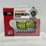 Sylvania Double Life 100W Soft White Light Bulbs, 7 Only. Fixed Price $44.99.