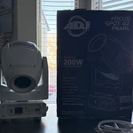 Adj Focus Spot 4Z Pearl Led Moving Head Light Cool White Dmx Effects & Cables. Fixed Price $1200.00.