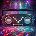 Led Laser Disco Party Dual Ball Lights Water Ripple Backdrop Dj Dance W/remote. Fixed Price $35.99.