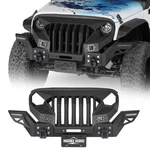 Mad Front Bumper Grille W/ Winch Plate & Led Lights Fit 07-18 Jeep Wrangler Jk. Fixed Price $599.59.