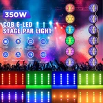 New Retro Dj Stage Light 350W Cob Warm Gold 168 Rgb Leds 120 Beam IP20 Indoor. Fixed Price $169.99.
