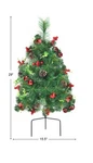 Goplus 29" Pre-lit Outdoor Christmas Pathway Tree 30 Led Lights Battery Operated. Fixed Price $27.73.