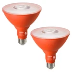 Edishine 2 Pack PAR38 Dimmable Orange Flood Light Bulbs Led 18W Lamps Halloween. Fixed Price $19.99.
