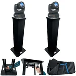 2 Rockville Beam Dc Dj Stage Moving Head Lights+portable Black Totem Stands. Fixed Price $764.95.