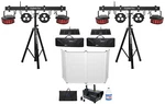 2) Chauvet Dj Gigbar Flex Lights+footswitches+stands+facade+led Fogger+gal Fluid. Fixed Price $1239.86.
