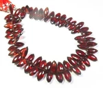 Top Grade Mozambique Garnet Faceted Marquise Gems Beads 9"STRAND 10-12MM GV-4291. Fixed Price $51.09.