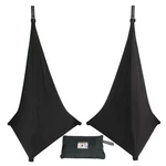 2 Black Tripod Scrim Sided Coverage Fits Speaker & Light Stands By Prox. Fixed Price $109.99.