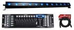 American Adj Ultra Hex 12 Rf Led Wash Light Bar+dmx Controller+cable. Fixed Price $549.99.