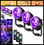 Litake Uv Black Light Sound Activated Party With Remote 3 Pack. Fixed Price $69.99.