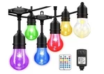 96FT Rgb Led String Lights Outdoor, Dimmable Color Changing Waterproof Patio. Fixed Price $49.99.