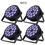 4PCS Aluminum Alloy Led Flat Par 18X12W RGBW/18X18W Rgbwa+uv Lighting Disco. Fixed Price $586.74.