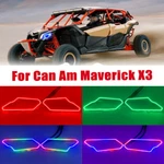 For Can-am Maverick X3 Rgb & Color Chasing Halo Rings Led Headlights Kit Lamps. Fixed Price $81.41.