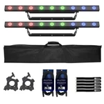 Chauvet COLORBANDH9ILS Hex-color Strip Light Fixtures Pair Bag Idjnow. Fixed Price $717.40.