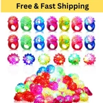 48 Big Light-up Jelly Rings Flashing Led Bumpy Rubber Party Wedding Dance Rave. Fixed Price $36.00.