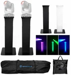 2 Totem Stands+black+white Scrims For Chauvet Intimidator Hybrid 140SR Lights. Fixed Price $394.90.