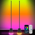 2PC 56" Smart Led Floor Lamp Rgb Remote & App Control Music Sync Corner Lighting. Fixed Price $38.06.