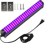 Uv Black Light Bar Fixtures Ultraviolet Lamp Strip Us Plug Dj Party Club 48LED. Fixed Price $12.35.