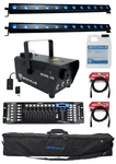 (2) American Dj Ultra Hex Bar 12 Rf Wash Strip Lights+dmx Controller+fogger+bag. Fixed Price $1105.70.