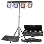 Chauvet Dj 4BAR Usb Dmx Led Wash Light System W/tripod, Travel Bags & Footswitch. Fixed Price $459.99.