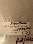 Mbt Pro Lighting & Sound GP64C Gels. 2 1 Red - Green PAR64. Fixed Price $8.99.