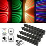 4PCS 100W Rgbw Led Moving Head Dj Bar Beam Dmx Stage Disco Party Lights. Fixed Price $499.99.