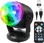 Luditek Disco Ball Party Lights Sound Activated Battery Powered Black. Fixed Price $18.99.