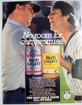 1984 Color Ad Bud Light Beer No Room For Compromise With Umpire & Manager. Fixed Price $8.99.