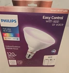 Philips Wiz Smart Wi-fi Led 120-WATT PAR38 Full Color Floodlight Bulb. Fixed Price $13.99.