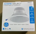 New American Lighting AD8RE-5CCT-WH Led Downlight Five Selectable 1600LM. Fixed Price $18.95.