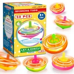 50PCS Kid Light Up Spinning Set, 4 Color Mixing, Led Flashing Tops, Bulk. Fixed Price $30.32.