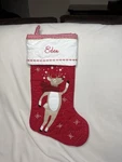 Pottery Barn Quilted Light Up & Music Christmas Stocking Reindeer Eden. Fixed Price $25.00.