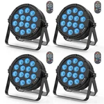 U King 4PCS 80W Par Light 4IN1 Rgbw 14 Led Stage Effect DMX512 Remote. Fixed Price $149.99.