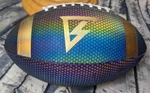 The Bright Rainbow Holographic Reflective American Football Official Size. Fixed Price $29.99.