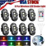 8PCS Wireless Led Strobe Rgb Colors Rechargeable Flashing Warning Lights. Fixed Price $18.29.
