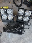 2X Tmb Procan 4-LITE Audience Stage Light Blinder 4WAY Black 125V + Techni-lux. Fixed Price $350.00.