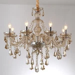 Vintage Modern Candle Champagne Crystal Chandelier Pendant Light Ceiling Lamp. Fixed Price $149.00.