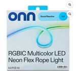 Led Onn Rgbic Multicolor, Neon Flex Rope Lights 6.6 FT(2M) Sound Reactive. Fixed Price $19.99.
