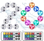 Rgb Submersible Led Lights With Remote, Mini Underwater. Fixed Price $55.69.