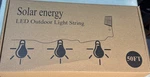Solar String Lights, 50 Ft 20 S14 Bulbs - Led Waterproof & Shatterproof. Fixed Price $19.93.