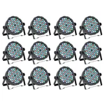 12PC 54X3W Led Stage PAR64 Light 162W DMX512 7CH Rgbw Washer Wedding Dj Us. Fixed Price $329.86.