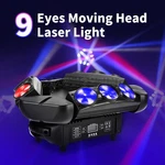 Paidun Cree Led 9EYES Moving Head Beam Light Rgb Laser Disco Dj Night Club Party. Fixed Price $102.00.