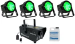 (4) American Dj Dotz Par Rgbl Cob Dmx 16X3.5 Watt Wash Lights+led Fogger. Fixed Price $909.71.