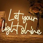 Your Light Shine Neon Sign For Wall Decor Jesus Letter Led Neo.... Fixed Price $46.68.