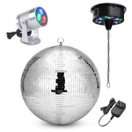 Yescom 16" Large Disco Ball With Motor And 6RPM Rotator & 3W Rgb Spotlight. Fixed Price $134.90.