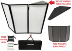 Cedarslink Dj Event Facade White/black Scrim Metal Frame Booth W/corner Table. Fixed Price $199.99.