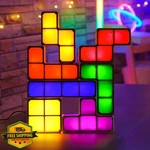 Aveki Tangram Stackable Led Night Light 7 Colors Interlocking Blocks Lamp. Fixed Price $34.99.