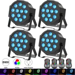 4PCS Rechargeable Battery 12 Led Rgbw Par Stage Wash Light Dmx Dj Show W/remote. Fixed Price $145.99.